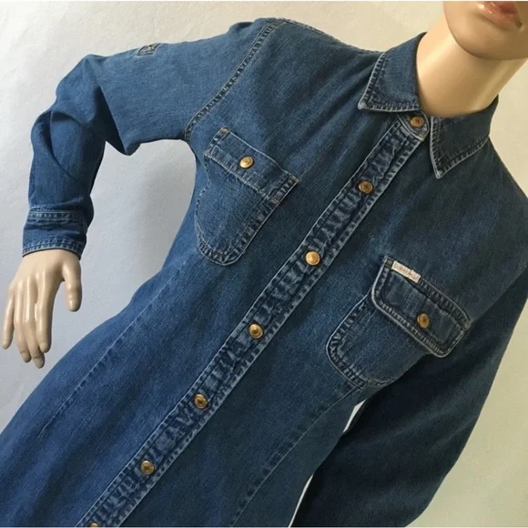 RalPh L. deNim TreNch coAt / MiDi dReSs RalPh L. - Picture 3 of 15